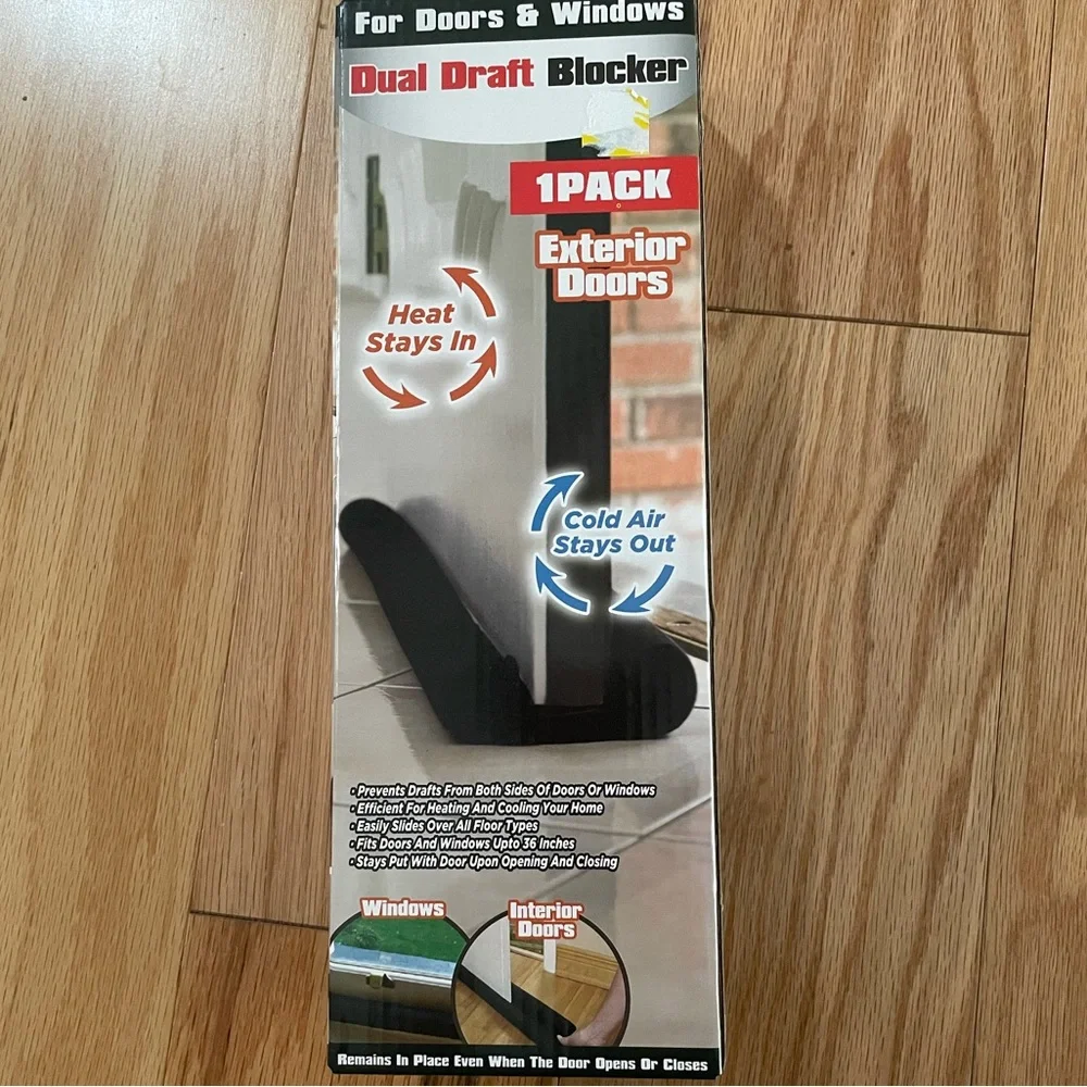 New Under Door Draft Stopper Black Noise Window Breeze Dust Air Blocker winter